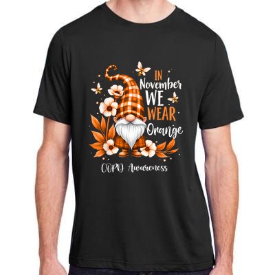 Copd Awareness Gnome In We Wear Orange Women Support Adult ChromaSoft Performance T-Shirt