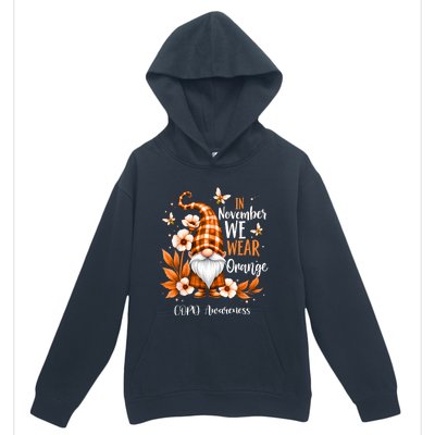 Copd Awareness Gnome In We Wear Orange Women Support Urban Pullover Hoodie