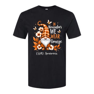 Copd Awareness Gnome In We Wear Orange Women Support Softstyle CVC T-Shirt