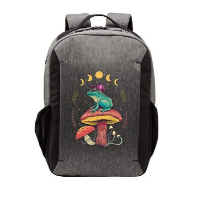 Cottagecore Aesthetic Goblincore Frog Wizard On Mushroom Vector Backpack