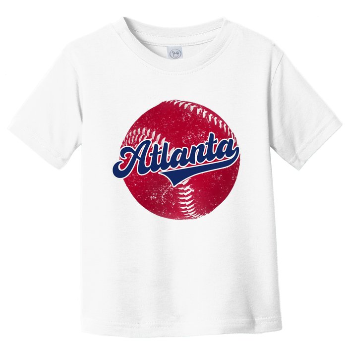 Classic Atlanta Georgia Baseball Fan Retro Vintage Toddler T-Shirt