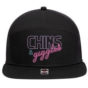 Chins And Giggles 7 Panel Mesh Trucker Snapback Hat