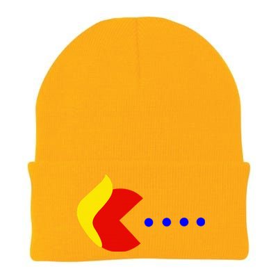 Classic Arcade Game Trump Eats Blue Dots 2024 Knit Cap Winter Beanie