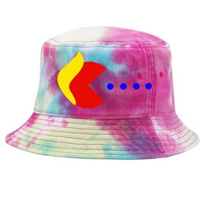 Classic Arcade Game Trump Eats Blue Dots 2024 Tie-Dyed Bucket Hat