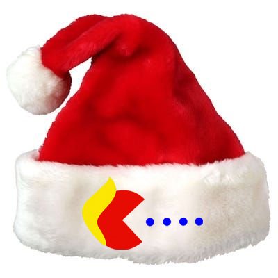 Classic Arcade Game Trump Eats Blue Dots 2024 Premium Christmas Santa Hat