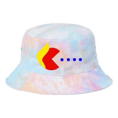 Classic Arcade Game Trump Eats Blue Dots 2024 Tie Dye Newport Bucket Hat