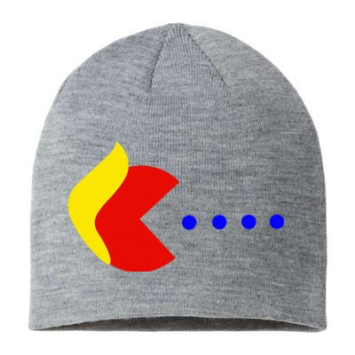 Classic Arcade Game Trump Eats Blue Dots 2024 Sustainable Beanie