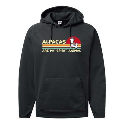 Cute Alpaca Groups Design Alpacas Are My Spirit Animal Performance Fleece Hoodie