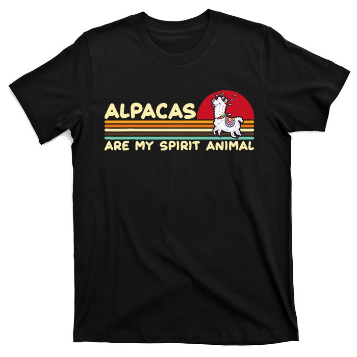 Cute Alpaca Groups Design Alpacas Are My Spirit Animal T-Shirt