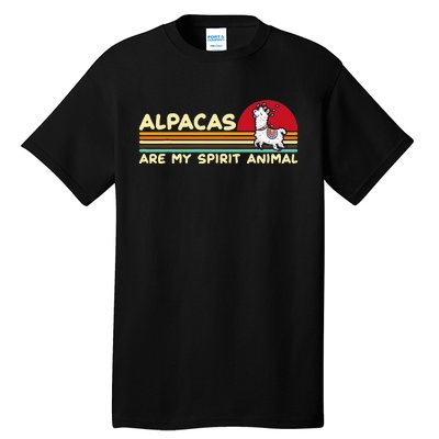 Cute Alpaca Groups Design Alpacas Are My Spirit Animal Tall T-Shirt