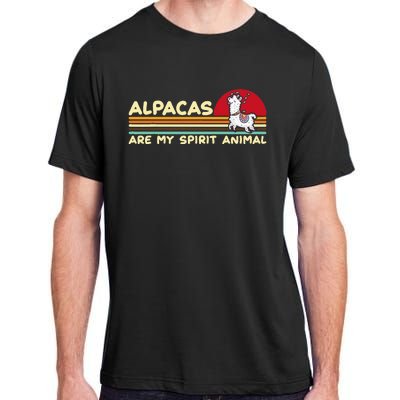 Cute Alpaca Groups Design Alpacas Are My Spirit Animal Adult ChromaSoft Performance T-Shirt