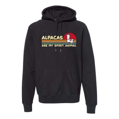 Cute Alpaca Groups Design Alpacas Are My Spirit Animal Premium Hoodie