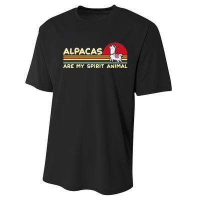 Cute Alpaca Groups Design Alpacas Are My Spirit Animal Performance Sprint T-Shirt