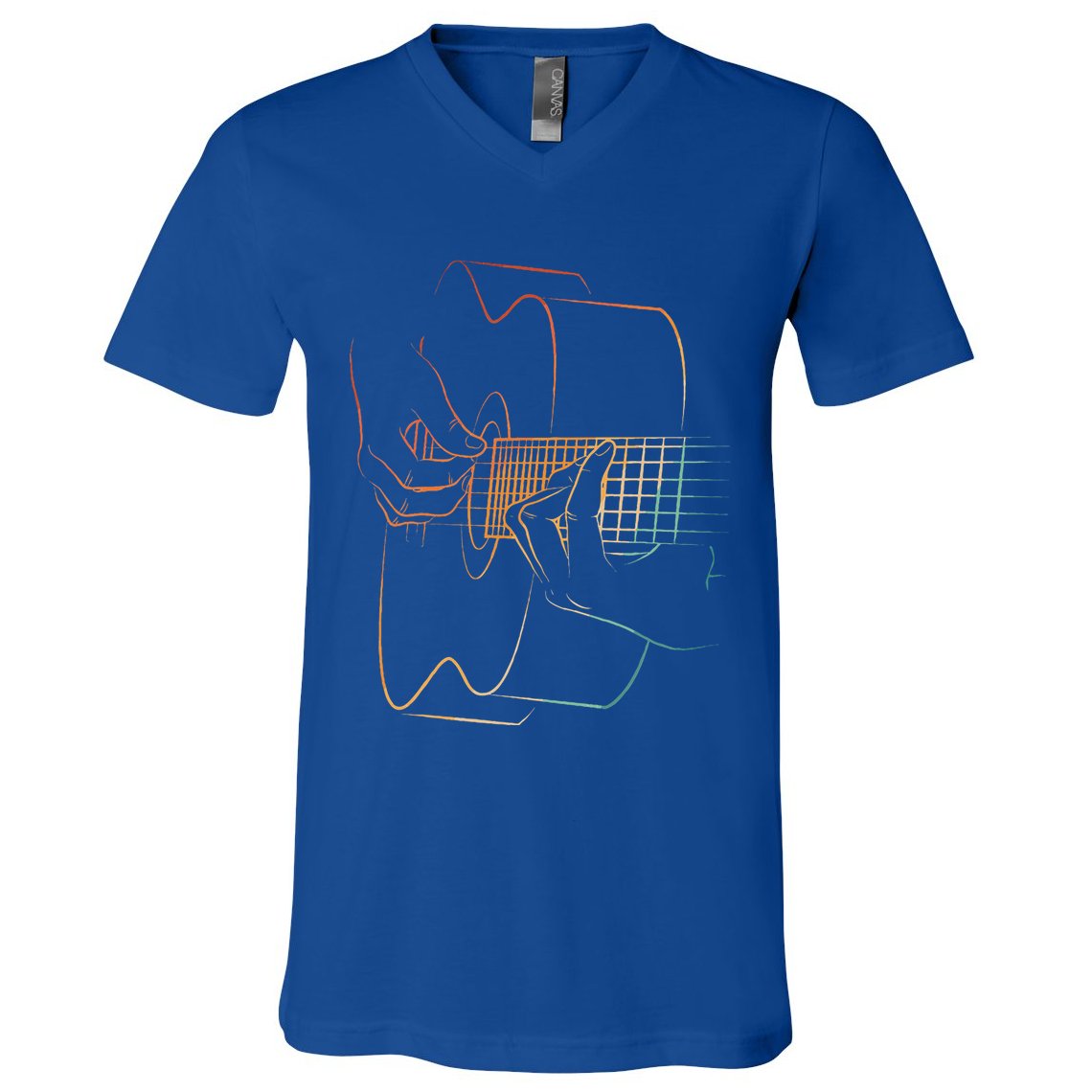 Cool Acoustic Guitar For Acoustic Guitar Player V-Neck T-Shirt