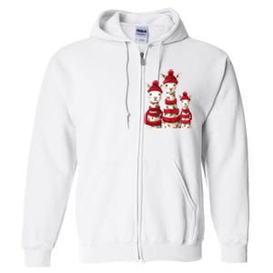 Christmas Amigurumi Giraffe Family Matching Outfit Full Zip Hoodie