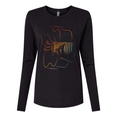 Cool Acoustic Guitar Acoustic Guitar Player Womens Cotton Relaxed Long Sleeve T-Shirt