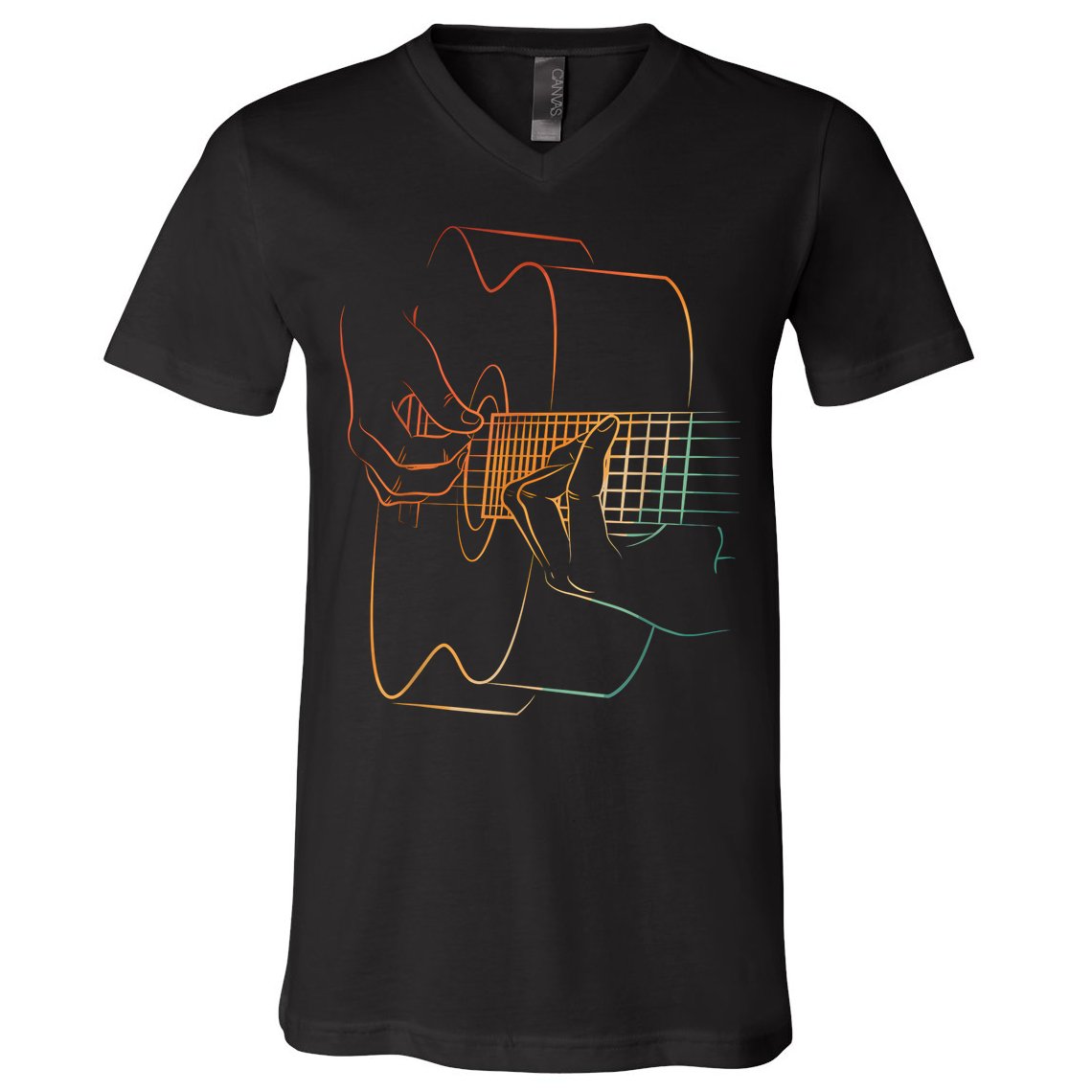Cool Acoustic Guitar Acoustic Guitar Player V-Neck T-Shirt