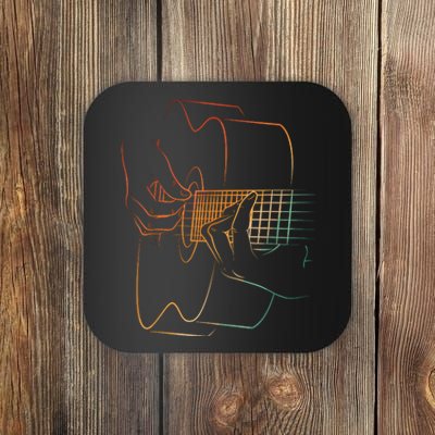 Cool Acoustic Guitar Acoustic Guitar Player Coaster