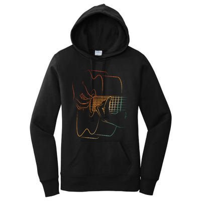 Cool Acoustic Guitar Acoustic Guitar Player Women's Pullover Hoodie