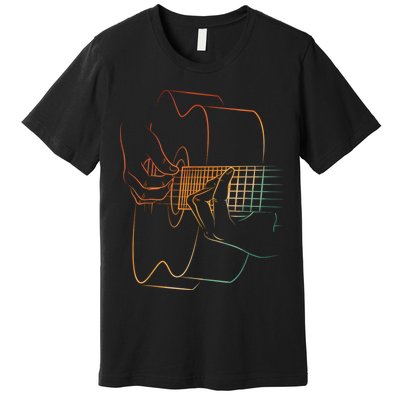 Cool Acoustic Guitar Acoustic Guitar Player Premium T-Shirt