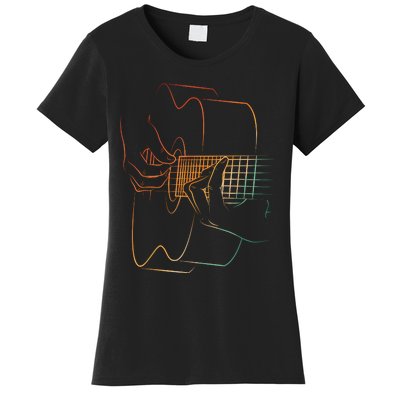 Cool Acoustic Guitar Acoustic Guitar Player Women's T-Shirt