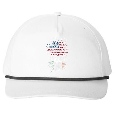 Cute American Grown With Irish Roots Design Gift Snapback Five-Panel Rope Hat