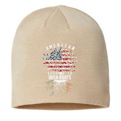 Cute American Grown With Irish Roots Design Gift Sustainable Beanie