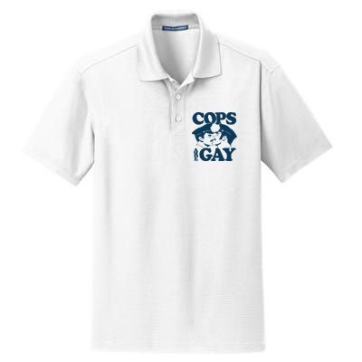 COPS ARE GAY Dry Zone Grid Polo