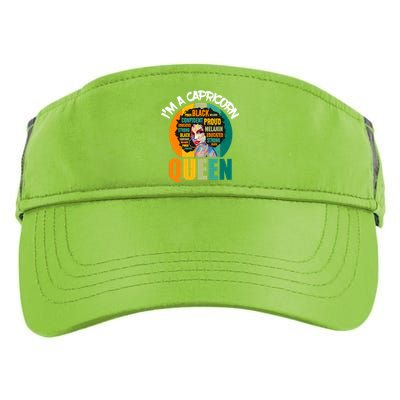 Capricorn Afro Girl Queen Facts Black History Month Black Proud Adult Drive Performance Visor