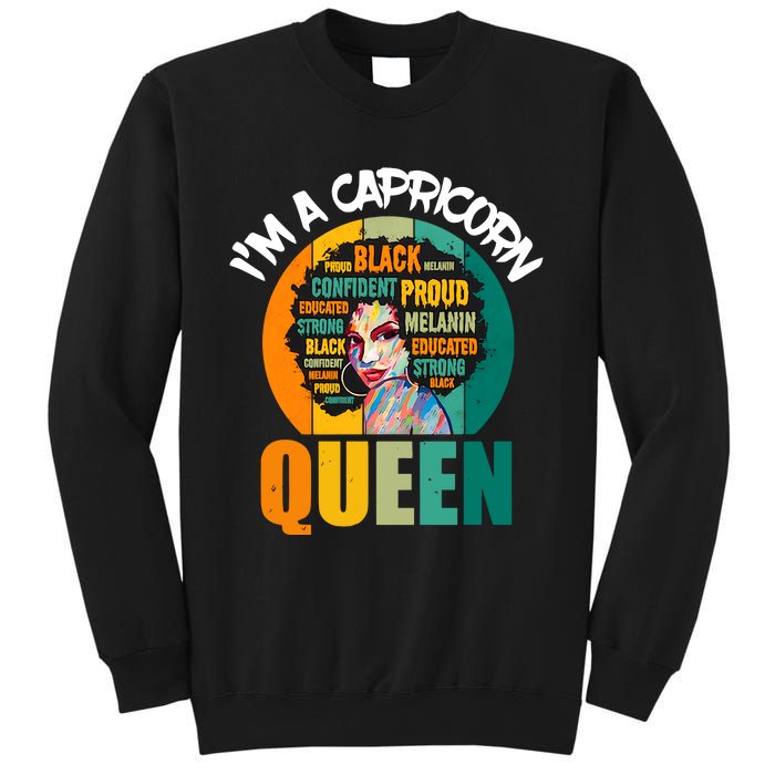 Capricorn Afro Girl Queen Facts Black History Month Black Proud Sweatshirt