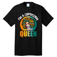 Capricorn Afro Girl Queen Facts Black History Month Black Proud Tall T-Shirt