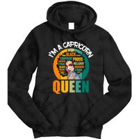 Capricorn Afro Girl Queen Facts Black History Month Black Proud Tie Dye Hoodie