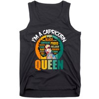 Capricorn Afro Girl Queen Facts Black History Month Black Proud Tank Top