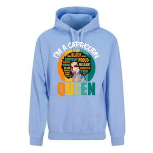 Capricorn Afro Girl Queen Facts Black History Month Black Proud Unisex Surf Hoodie