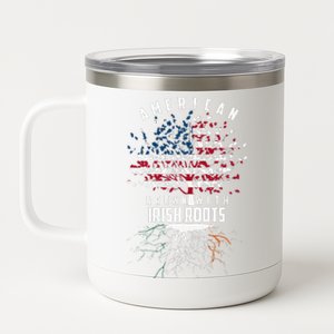 Cute American Grown With Irish Roots Design Gift 12 oz Stainless Steel Tumbler Cup