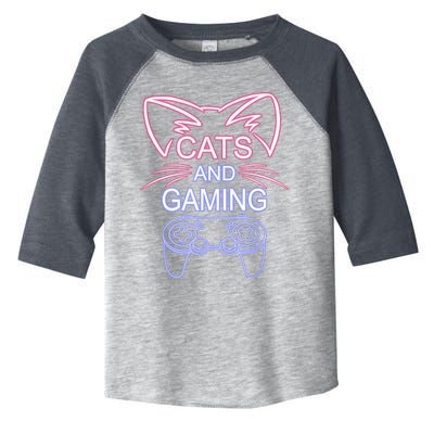 Cats And Gaming Funny Cat Lover Gaming Gift Gamer Toddler Fine Jersey T-Shirt