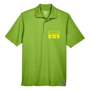 Caution Angry Gamer Men's Origin Performance Pique Polo