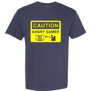 Caution Angry Gamer Garment-Dyed Heavyweight T-Shirt