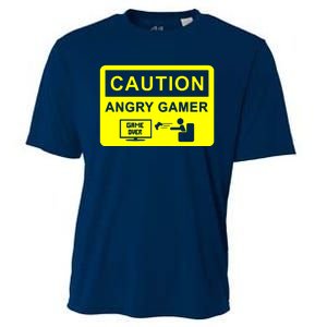 Caution Angry Gamer Cooling Performance Crew T-Shirt