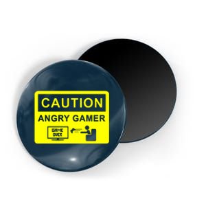 Caution Angry Gamer Magnet