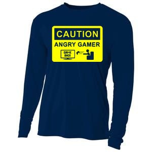 Caution Angry Gamer Cooling Performance Long Sleeve Crew