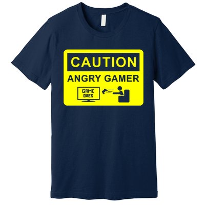 Caution Angry Gamer Premium T-Shirt