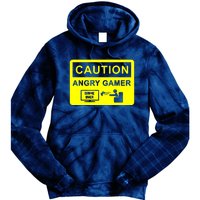 Caution Angry Gamer Tie Dye Hoodie