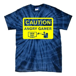 Caution Angry Gamer Tie-Dye T-Shirt