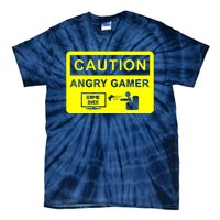 Caution Angry Gamer Tie-Dye T-Shirt