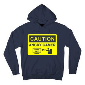 Caution Angry Gamer Tall Hoodie