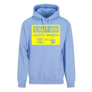 Caution Angry Gamer Unisex Surf Hoodie