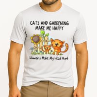 Cats And Gardening Make Me Happy Humans Make My Head Hurt Cooling Performance Crew T-Shirt