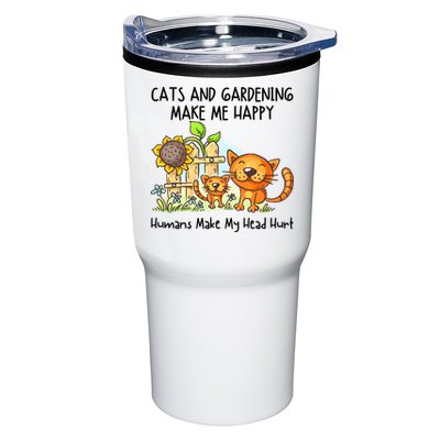Cats And Gardening Make Me Happy Humans Make My Head Hurt Tumbler