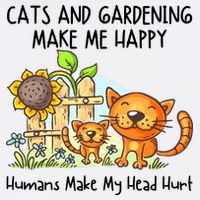 Cats And Gardening Make Me Happy Humans Make My Head Hurt Cooling Performance Long Sleeve Crew